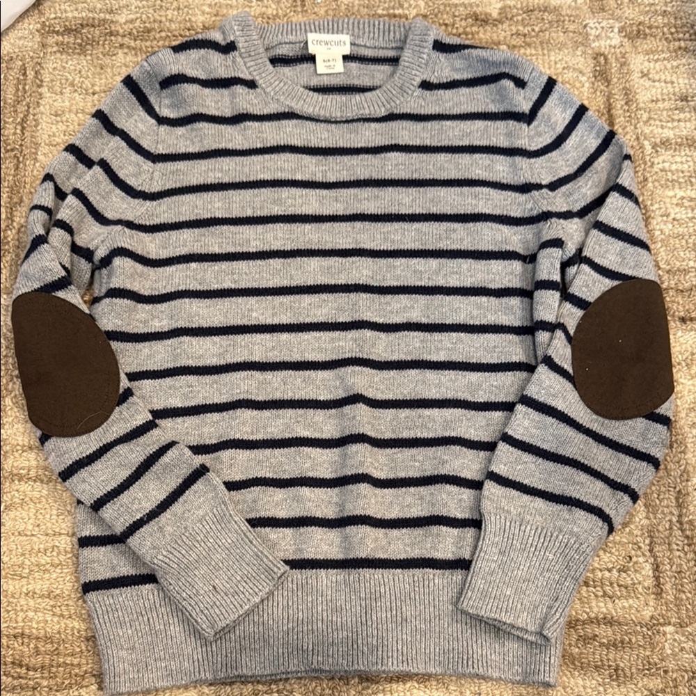 Crewcuts Gray Striped boys Sweater S 6-7
